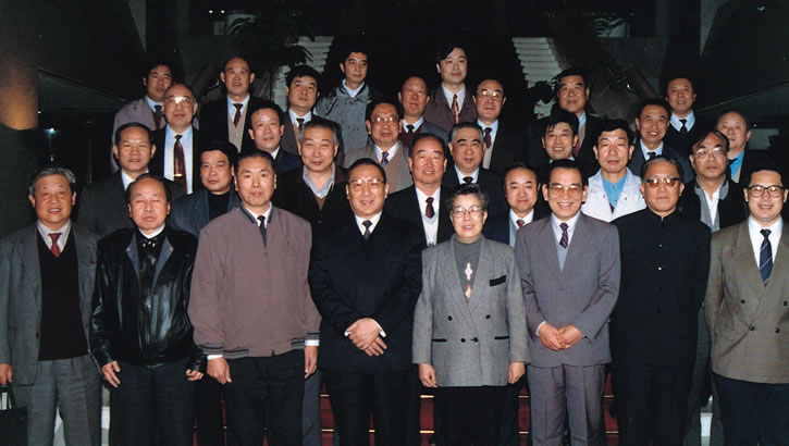1993年11月，李嵐清副總理、吳儀部長會見七家外經貿商會領導，慶賀商會成立5周年